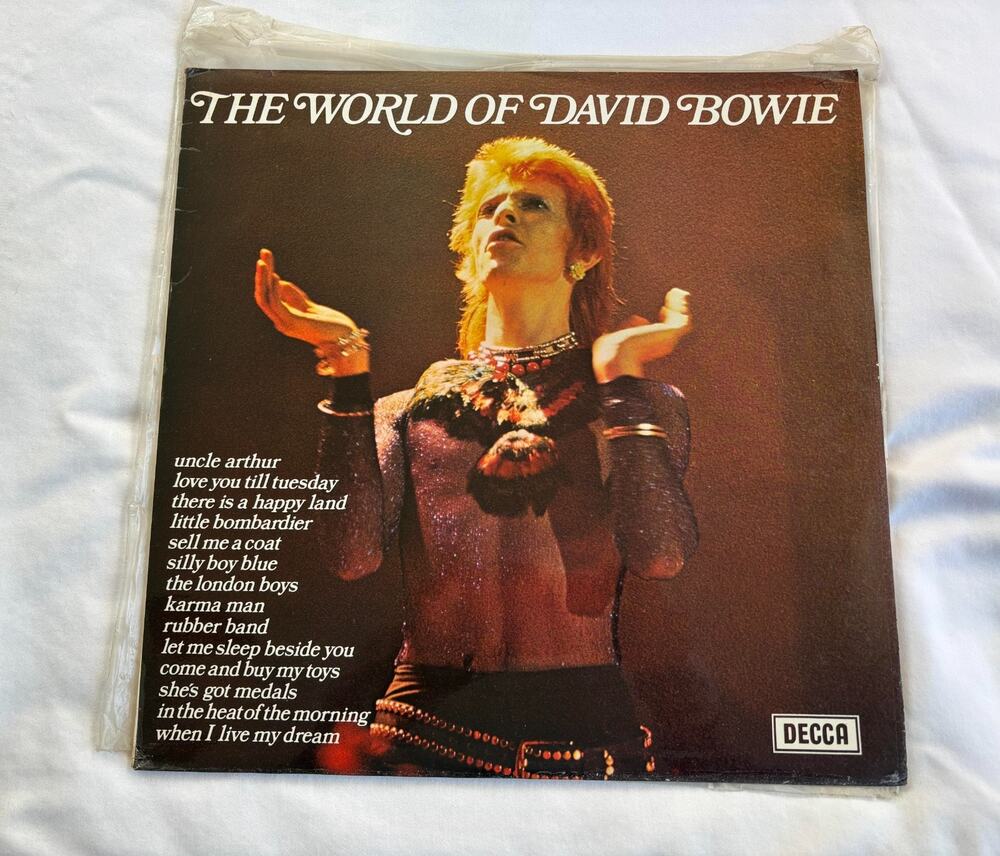 The World of David Bowie LP Vinyl Record early 1970 pressing UK Import NM EX